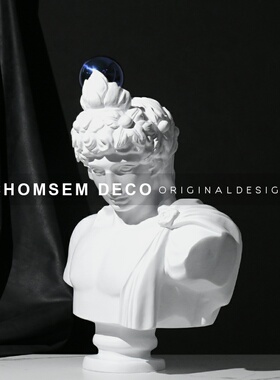 简约现代软装饰品艺术抽象半身人物雕塑酒L店售楼处样板房客厅摆