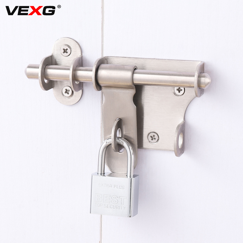 不锈钢门闩插销老式门扣门栓大门仓库门销锁搭扣明装Y门搭扣门锁