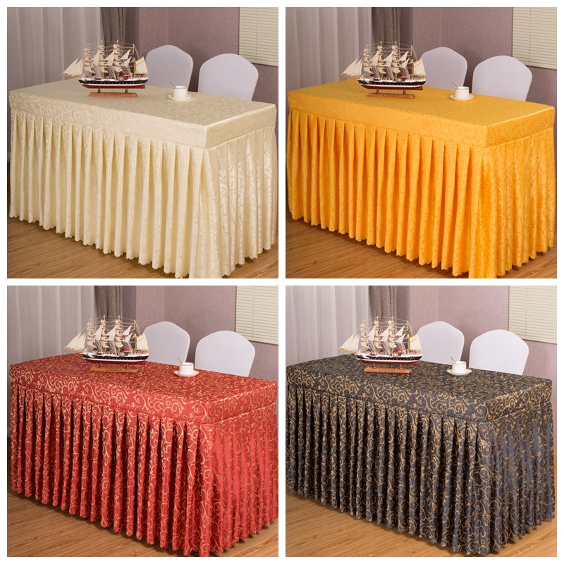 长方形桌套定制会议室桌裙桌布冷餐餐饮台布展会签到台裙长条桌罩