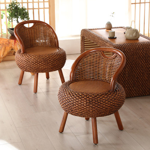 家用阳台藤d椅单人靠背椅编织三件套懒人藤椅现代简约藤编小椅子