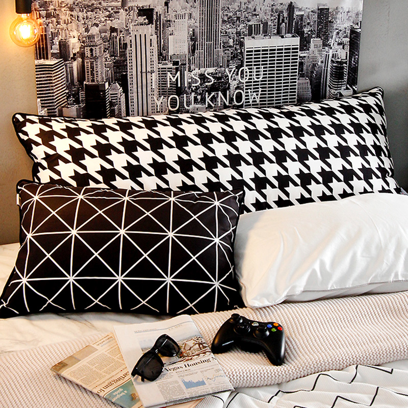 抱枕长条枕床头靠垫北p欧双人枕头大靠背床上男生睡觉大号靠枕套