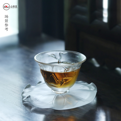 心缘堂琉璃茶具【莲n叶杯垫】杯托功夫杯垫茶杯垫隔热搭配茶席
