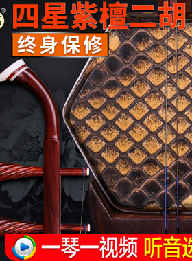 陆林生四c星紫檀二胡紫檀木轸陆林生二胡乐器送配件