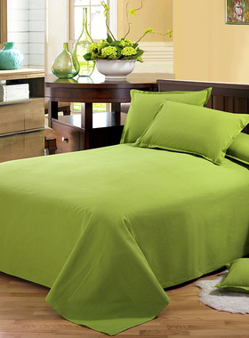 老粗布床单单件全棉布加厚纯色床单双人素色被单1.5米1.8m床