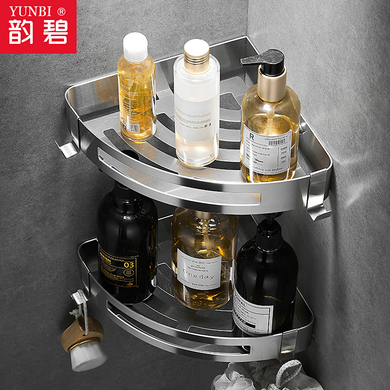 浴室三角架免打孔304不锈钢卫生间墙上转角墙角淋浴房直角置物架