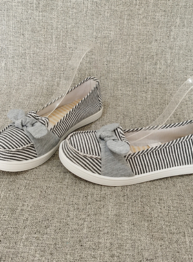 2020美单平跟帆布鞋套脚记忆鞋垫软底大码女鞋懒人鞋 Q5848