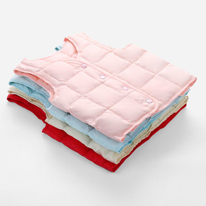 儿童羽绒服马甲轻薄款秋冬男童女童背心婴儿宝宝羽绒内胆0-1-3岁