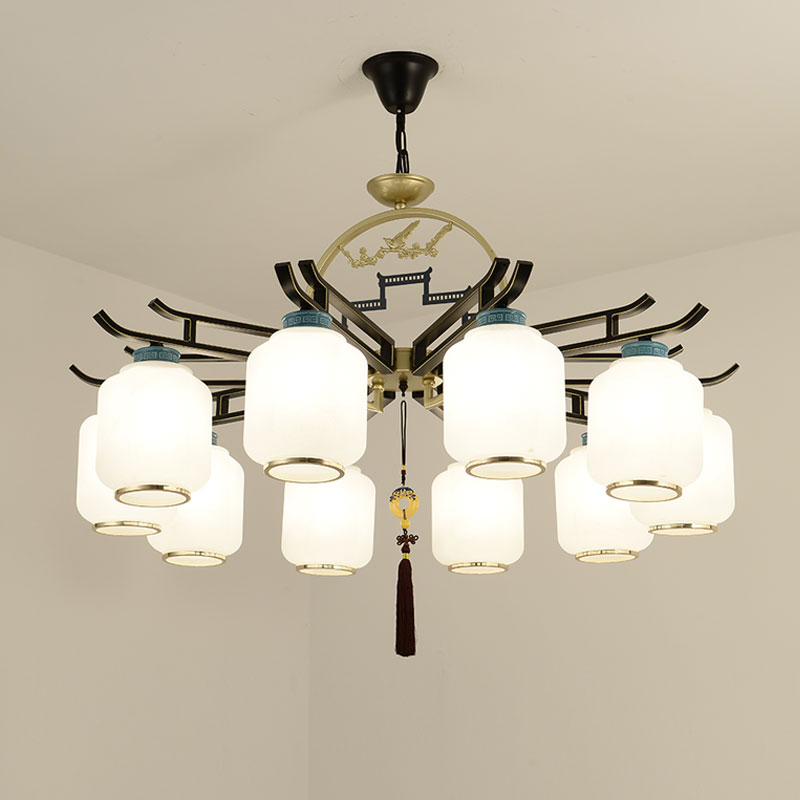 新中式客厅吊灯中国风复古禅意酒店大G厅饭厅茶楼卧室书房餐厅灯