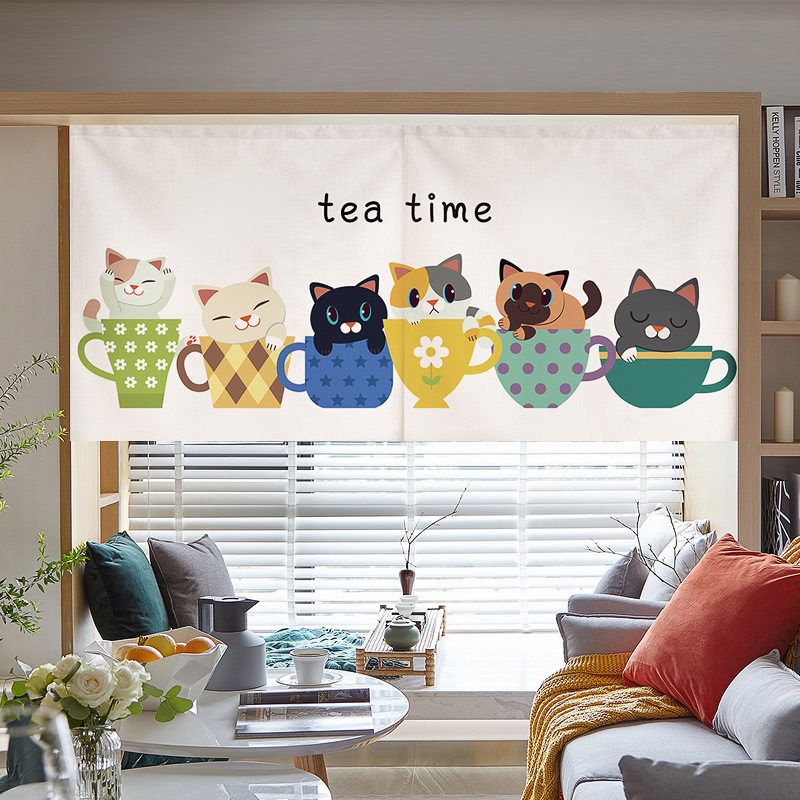 厨房餐厅出餐口半帘魔术贴布艺门帘橱柜自粘隔断帘衣柜帘子遮挡帘,居家布艺,门帘,淘宝优惠券,粉丝福利购,淘宝优惠卷