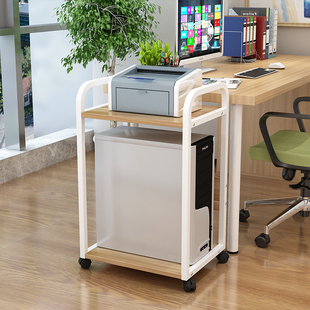 可移动主机托架台式电脑主机架多层机箱托架落地打印机收纳置物架