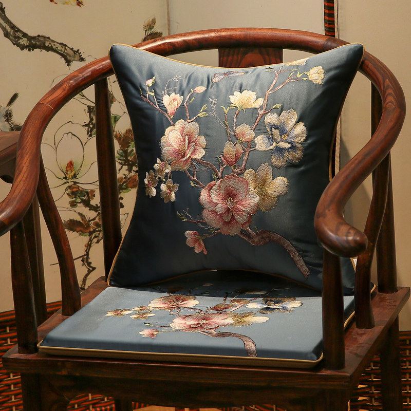 中式红木沙发椅子l垫古典实木家具圈椅太师椅坐垫防滑家用餐茶椅