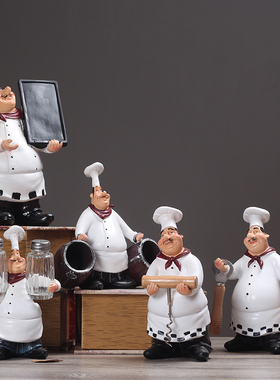 美式蛋糕店面包坊厨师摆件创意咖啡馆饭店餐厅酒柜桌面装饰品摆设