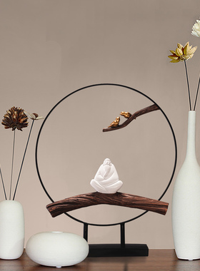 现代新中式禅意摆件客厅电视柜玄关办公室创意工艺礼品家居装饰品