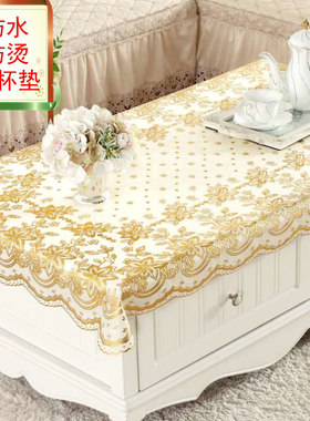 PVC茶几垫烫h金桌布防水防烫长方形欧式简约现代免洗塑料餐桌台布