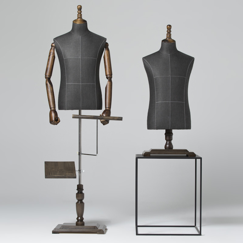 服装店模特道具男全身橱窗西服展示人体模特衣架半身黑色布男台模