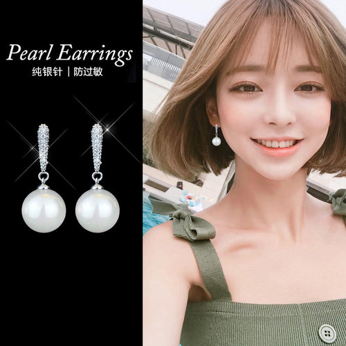 高级感珍珠耳夹无耳洞女仙气森系网红超仙法式耳钉复古港味夹耳环