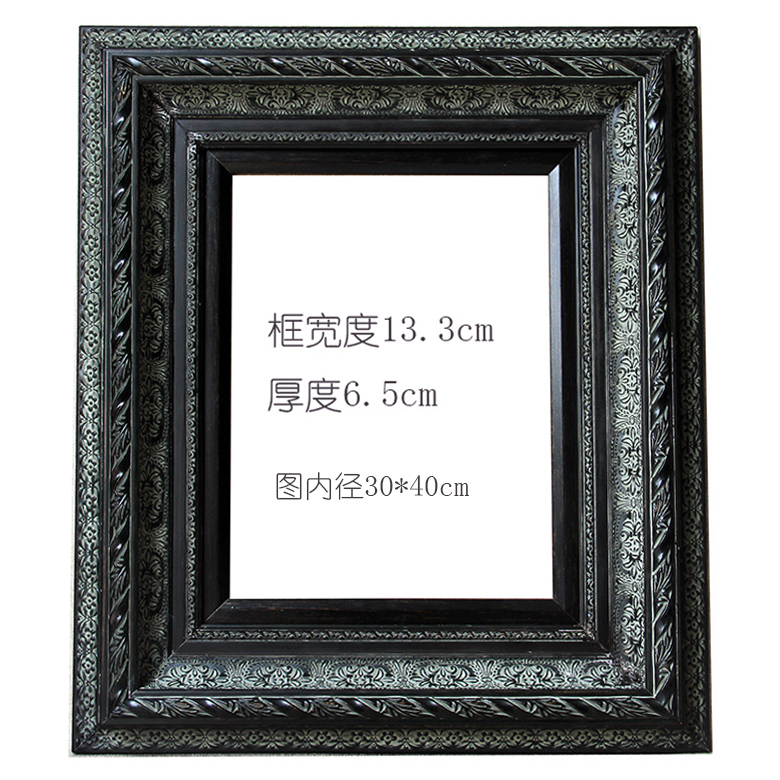 实木复古画框 美式实木 油画参展用画框 框宽度13.5cm厚度6.5cm