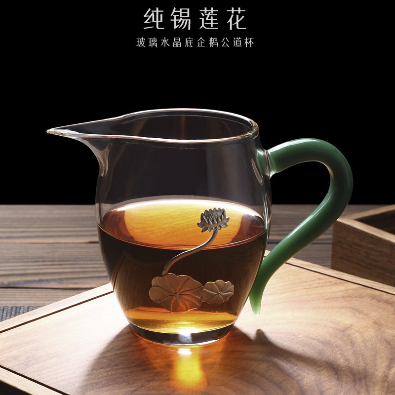 玻璃公道杯加厚耐热玻璃公杯泡茶分茶器茶海四方公杯功夫茶具配件