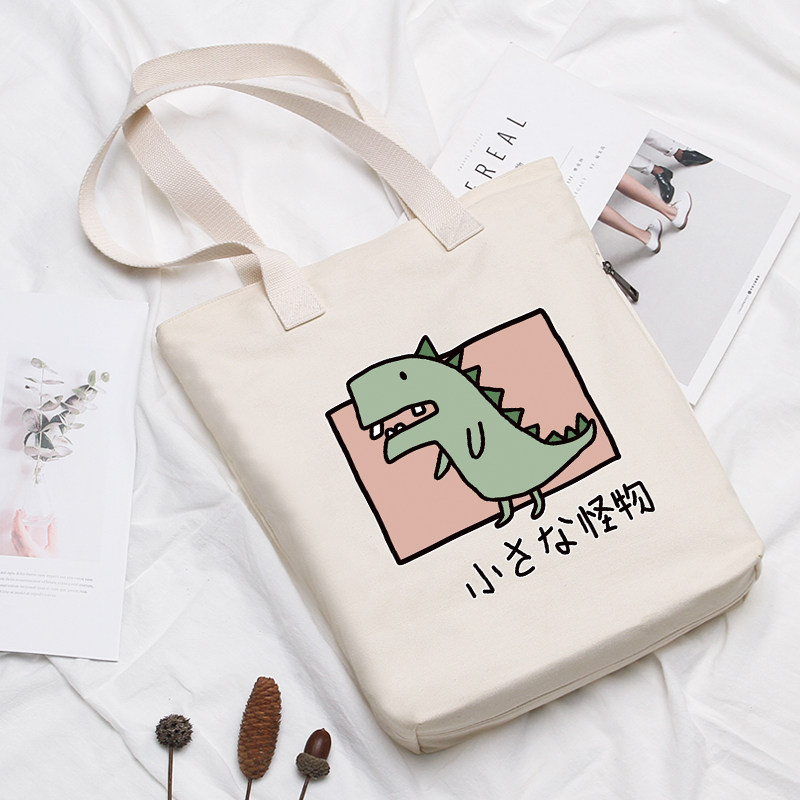 ins帆布包单肩女大学生日系上课手提袋子斜挎大容量手拎小众装书