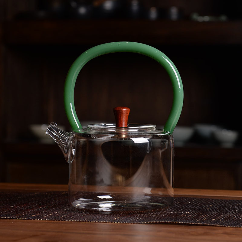 新羽手工茶具过滤耐热q玻璃提梁煮茶器电陶炉烧水泡茶壶功夫茶道