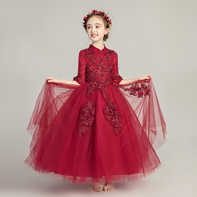 儿童礼服公主裙女小女孩主持人钢琴演出服花童婚纱女童晚礼服春秋,童装/婴儿装/亲子装,儿童礼服,淘宝优惠券,粉丝福利购,淘宝优惠卷