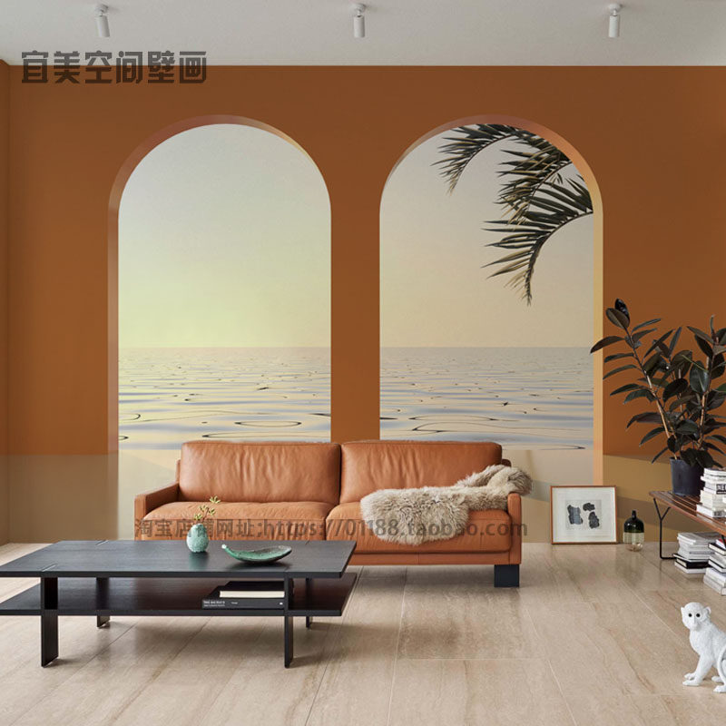 视觉延伸空间壁纸客厅餐厅背景墙纸办公室工作室沙发墙壁画装饰,家装主材,定制壁画,淘宝优惠券,粉丝福利购,淘宝优惠卷