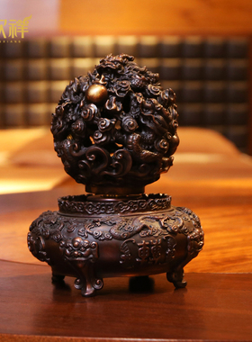 铜欣祥 九转鼎摆件 仿古九转青龙家居装饰品开业礼品