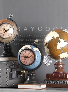 曼塔复古地球仪书房书柜装饰品创意小摆件书架摆设