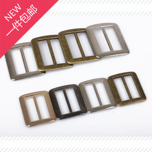 金属日字扣调节纽子腰带三档扣背带箱风衣大衣装饰