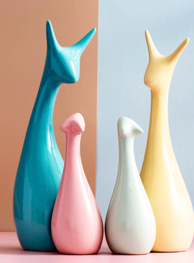 摆件轻奢装饰品家居客厅现小鹿儿童房间创意陶瓷