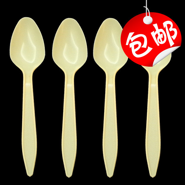 一勺性勺料勺小勺子布丁次沙冰勺塑冰粥蛋糕勺羹0只
