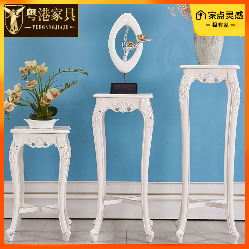 欧式花架实木四方花几阳台盆景架客厅花盆架室内落地花架子