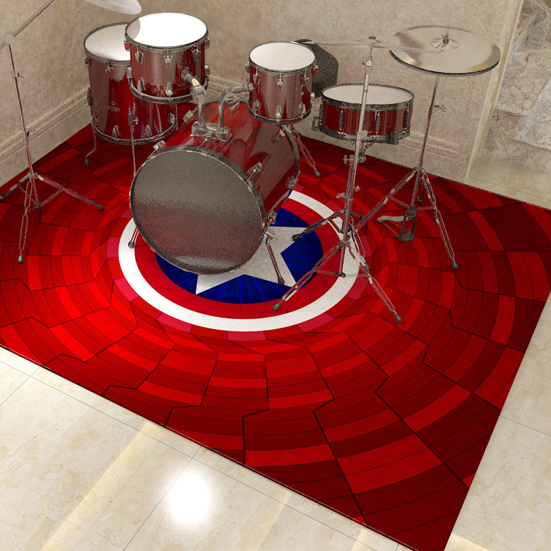 架子鼓地毯电子鼓电竞椅专用防滑隔音毯家用减震垫个性定制可水洗