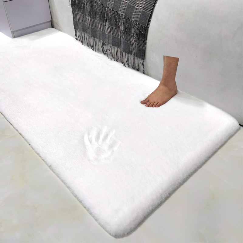 卧室地毯仿兔毛床边床前ns风少女网红客厅定制加厚高端高端地垫