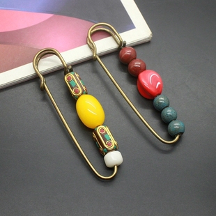 简约胸针大号别针固定衣服扣针男女百搭毛衣大衣配饰披肩开衫胸花