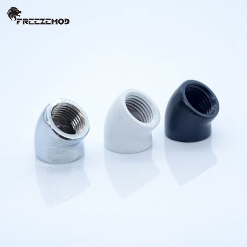 FREEZEMOD电脑水冷SNWT-S45双内45度弯头换向转接座G1/4螺纹