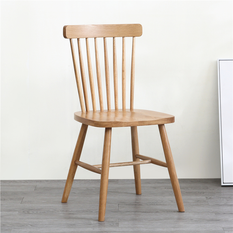 北欧樱桃木白橡木实木温莎椅日式原H木简约现代小户型餐厅椅子