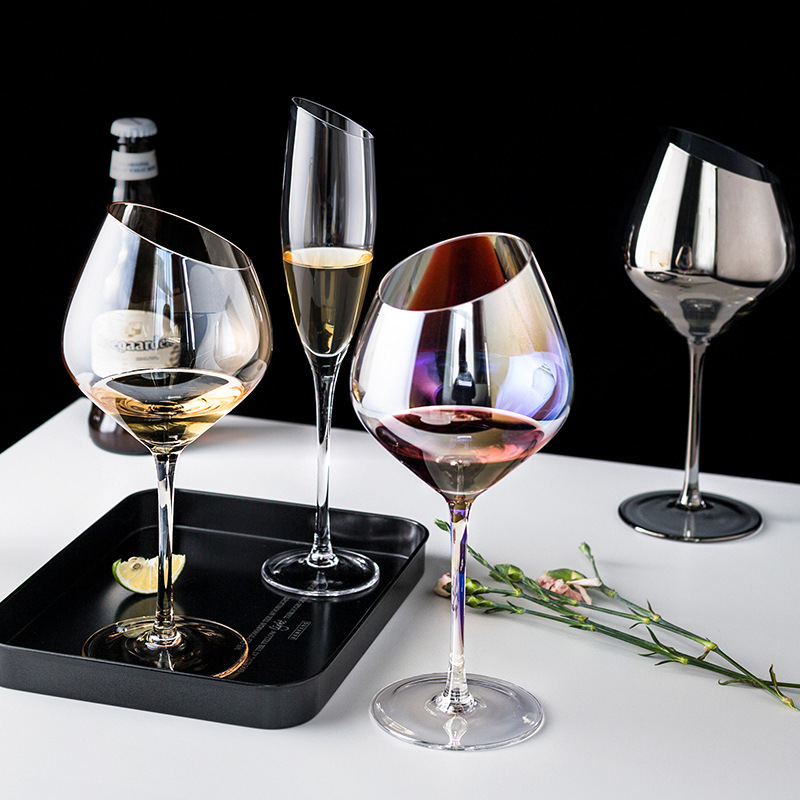 幻彩水晶玻璃红酒杯高脚杯炫彩香槟杯离子镀彩虹葡萄酒鸡尾酒杯子