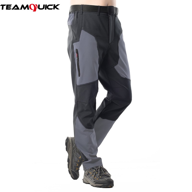 冬季骑行服男士抓绒加厚防风保暖山地车自行车骑行裤摩托车长裤子