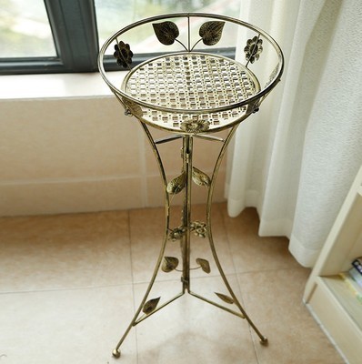 花架欧式铁艺加厚支o架室内客厅落地式绿萝吊兰花盆架子包邮