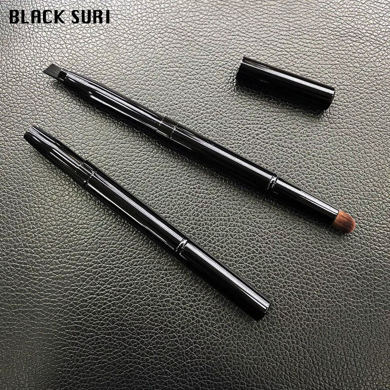 眼影刷便携一支双头带盖圆头软毛伸缩式眉刷两头用眉粉刷没刷组合图片