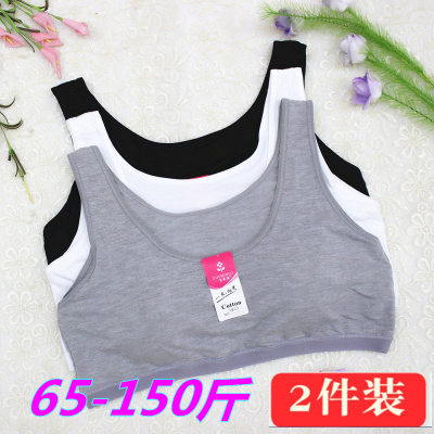 发育期青少年大童初中高中学生加肥大码纯棉背心式内衣胖少女文胸