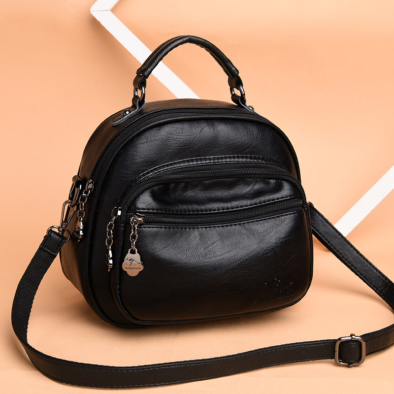 正品真皮双肩小背包女2020新款韩版女士单肩斜跨多功能女包潮