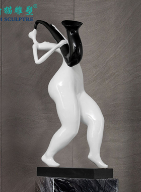 创意现代简约音乐人抽象桌面摆件玄关客厅电视柜旁轻奢装饰工艺品