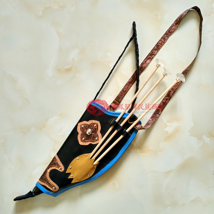 儿童弓箭内蒙古传统玩具户外射击射箭类木制小号内蒙古工艺装饰品