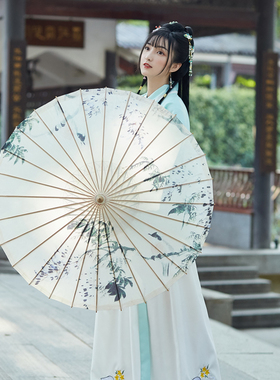 古装伞油纸伞舞蹈伞绸布演出汉服女男古风防雨防晒装饰古典吊顶伞