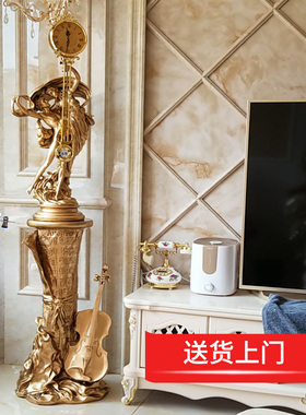 欧式落地钟客厅摆钟立式钟表摆件高端座钟家用新中式立钟轻奢大气