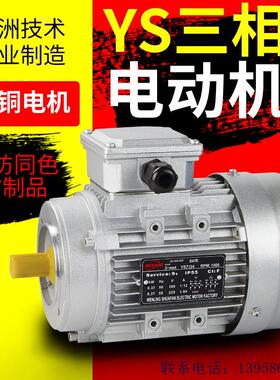 三项异步电动机铜线380V铝壳180/250/370/550/750W 卧式2800转B34