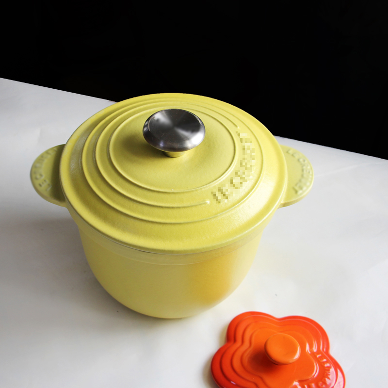 [LE饭釜]酷家18CM珐琅锅铸铁锅F家用球形煲汤炖锅养身锅花瓣锅