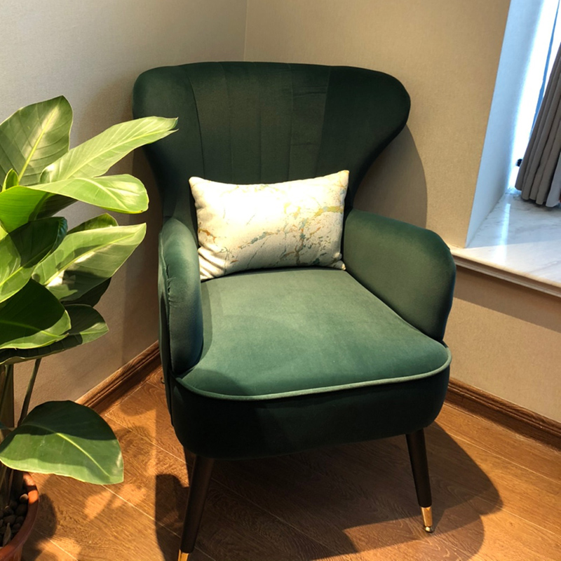 北欧轻奢网红单人沙发简约懒人沙发D椅休闲老虎椅卧室阳台布艺沙